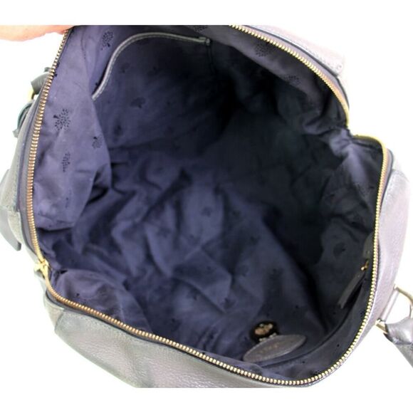 ROOMY Mulberry MUSHROOM GRAY GENUINE LEATHER ZIP TOP SHOULDER BAG HANDBAG PURSE - Picture 14 of 16